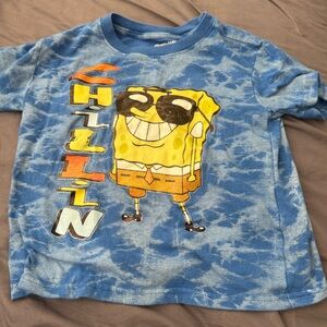 Nickelodeon SpongeBob Blue Yellow Short Sleeve Tee